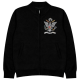 Men's Black Bomber Jacket with Eagle Emblem Embroidery Print