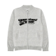 Men's Gray Bomber Jacket with Modern Script Letter Print