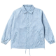 Light Blue Collared Jacket with Subtle Letter Print